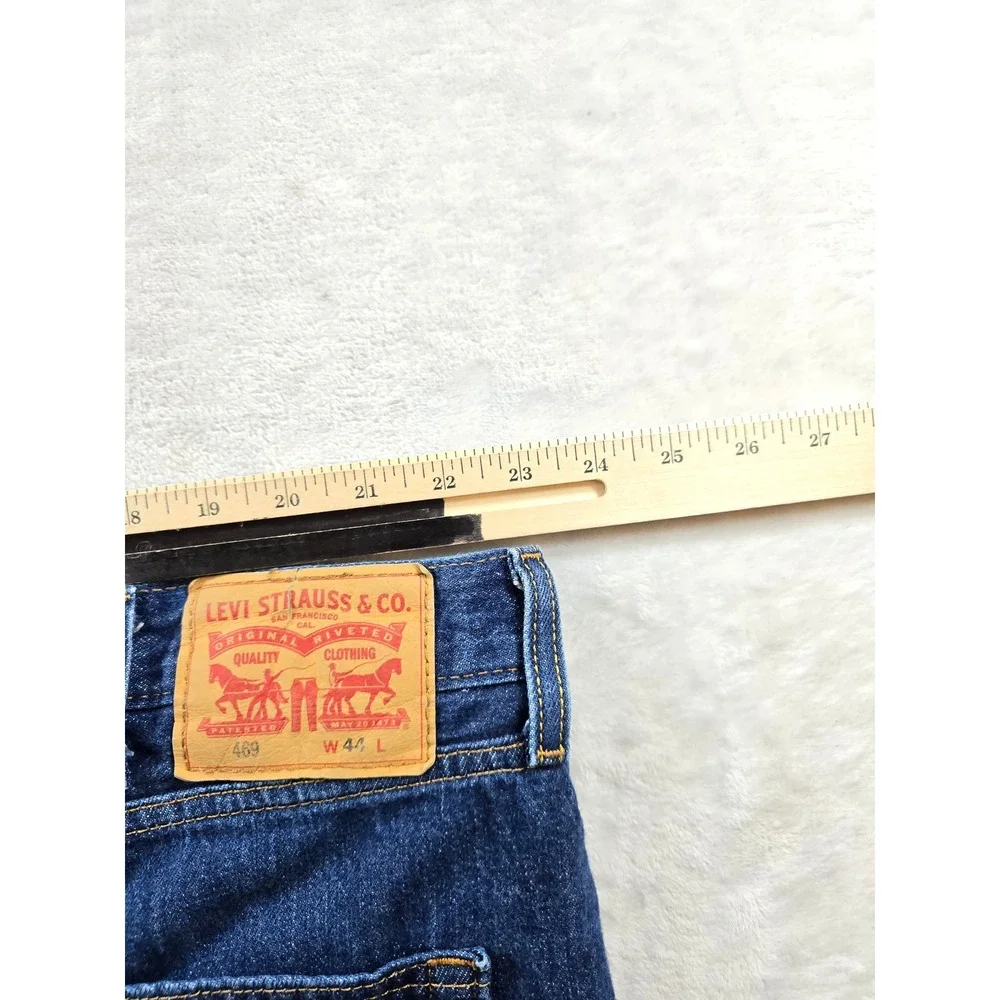 Levi's Denim Shorts Mens 44 Big Tall Blue Jean 100% Cotton Loose Straight 469